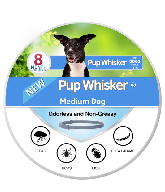 Pup Whisker® Collars for Dogs - Medium Dog - Flea and Tick Protection